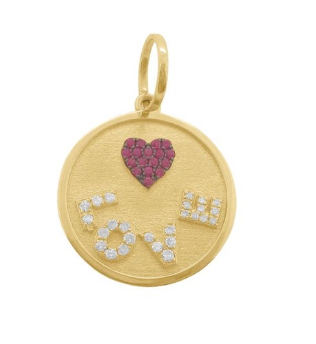 Ciondolo charm disc - ciondolo,