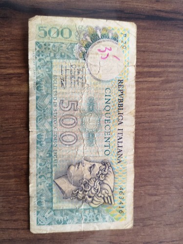 500 lire carta - lire, di