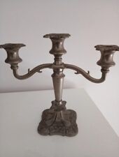 candelabri, candelabri antichi,Candelabro grande in argento 11" 1,5 kg Tre cande