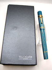 *VISCONTI* CARAVEL NINA STILOGRAFICA-ANNI 90-RESINA CELESTE-ED. LIMITATA-SCATOLA