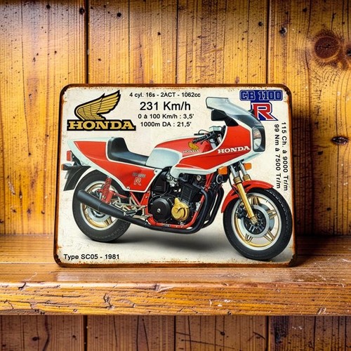 Plaque métal vintage honda - métal,