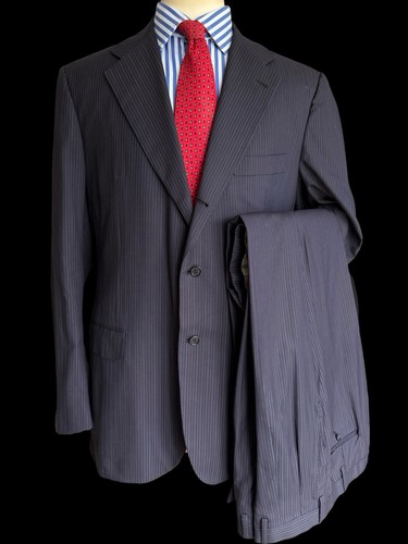 Kiton tuta gessato blu - kiton,