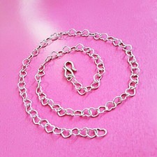 Collana catena maglia cuore in