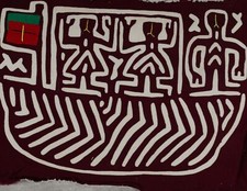 Maroon And White Boat People