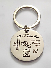 ✨ Portachiavi personalizzato con i dati di nascita del tuo bimbo/a ?Idea Regalo