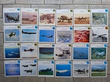 Collezione schede cartacee AEREI DA GUERRA 1914-1990 De Agostini 1991 + manuale