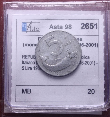 Italia repubblica 5 lire - repubblica,