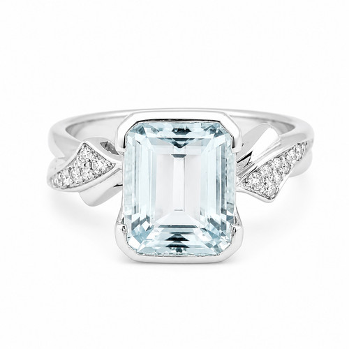 Anello carati oro bianco - 18,