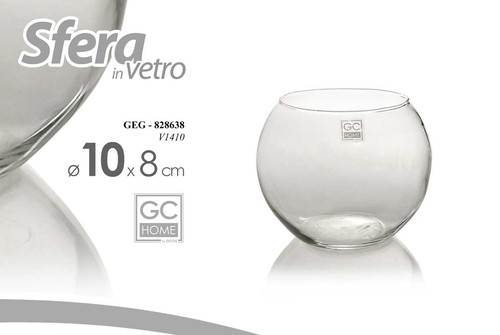 Vaso vasetto sfera vetro - vasetto,