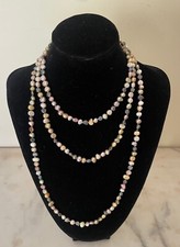 Grande Collana vintage perle barocche 1 filo perle da circa 4 mm Lunghezza 71 cm