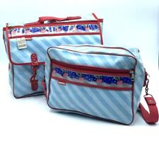 VINTAGE ANNI 80 DIMICHELE CARTELLA SCUOLA + BORSA PLASTICA AZZURRA NUOVE#MM