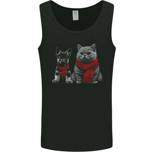 Cane gatto in sciarpe - gatto,