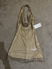 Abito Zara Sparkly Golden