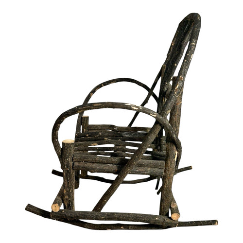 Antica sedia dondolo rustica - dondolo,
