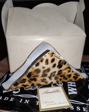 portatovaglioli Murano ANNABELLA gadget pubblicità Pellicceria anni '80 in box