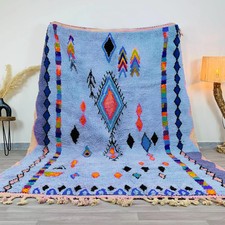 Tappeto lana blu - , marocchino