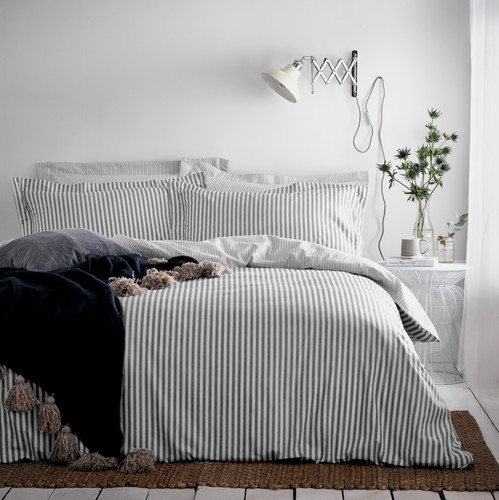 Yard grey striped duvet cover - grey,