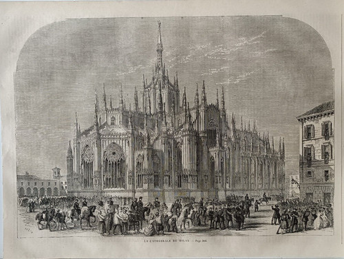 Stampa antica 1859 milano - 1859,