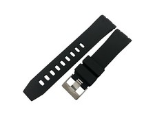 CINTURINO/CINTURINO NERO 22mm gomma/silicone adatto per orologio omega seamaster planet ocean