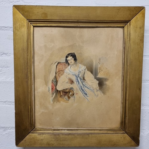 Antico ritratto acquerello - antico, ad