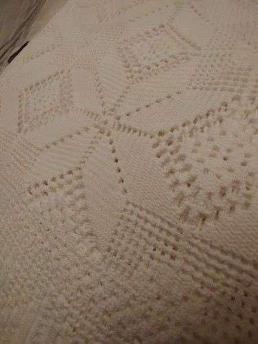 Coperta uncinetto colore ecrù - uncinetto,