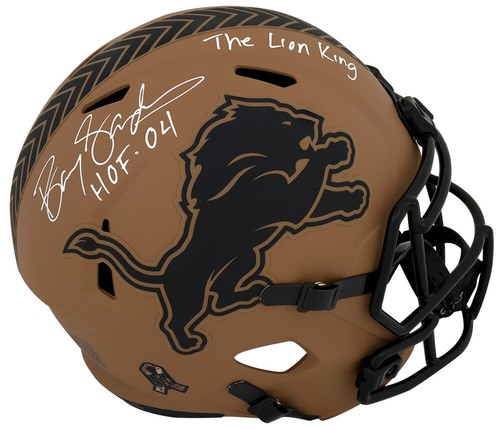Casco barry sanders firmato - casco,