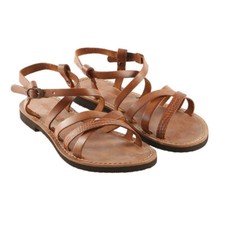 Sandali donna cuoio e pelle