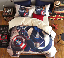 Capitan America Letto Copri Piumino Copripiumone Lenzuolo Duvet Cover SERDU05