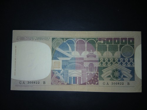 50000 lire volto donna - lire, di