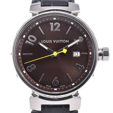 Orologio Uomo LOUIS VUITTON Tambour Q11 Data Quadrante Marrone Quarzo R#143593