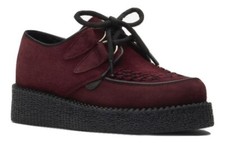 UNDERGROUND WULFRUN BURGUNDY SUEDE CREEPERS PLATFORM   N. 39  ORIGINALI