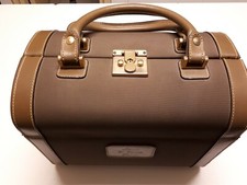 BEAUTY CASE da viaggio VALIGIA BORSE Made in Italy Vintage in PELLE E STOFFA