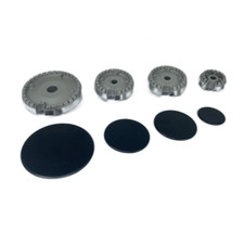 Kit bruciatori + piattelli spartifiamma cucina piano cottura Ikea 4 fuochi