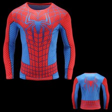 Top a compressione uomo Spiderman palestra supereroe avengers regalo muscolo meraviglia