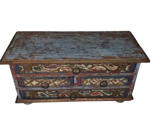 Cassettiera vintage legno - cassettiera,