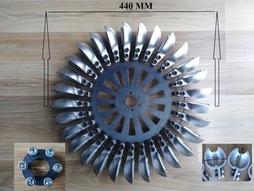 Ruota turbina pelton 440mm - ruota,