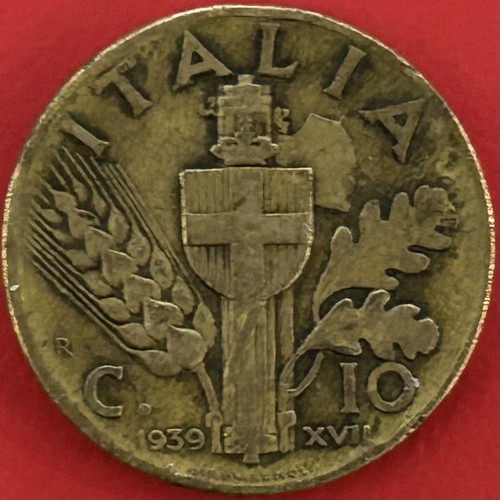 Moneta centesimi 1939 - moneta, xvii