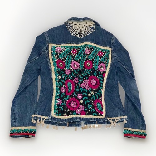 Giacca jeans donna boho chic