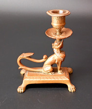 BUGIA ANTICA ZOOMORFA ANTROPOMORFA BRONZO PORTA CANDELA LUME ANTICO CHIMERA