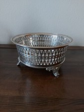 CENTROTAVOLA ARGENTO CESTINO PORTA CARAMELLE - TAVOLA CUCINA VINTAGE          