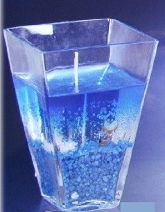 Candela gel vaso - grande, mare