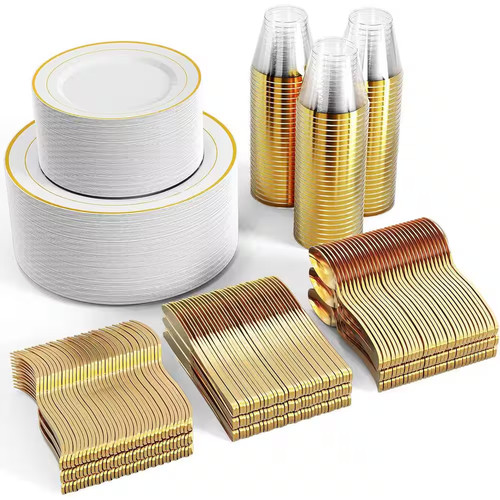 Set stoviglie plastica - stoviglie, in