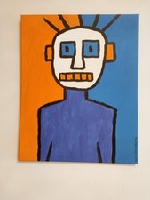 QUADRO DIPINTO A MANO TEMPERA SU TELA CM 50x40 ARTE ASTRATTA