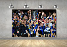 INTER FC POSTER TRIPLETE CHAMPIONS LEAGUE STAMPA FOTOGRAFICA PROFESSIONALE