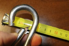 Moschettone in acciaio inox AISI 316 filo diametro 10 mm