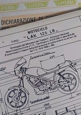 Moto LAVERDA ZUNDAPP 125 LB 1983 SCHEDA Originale Omologazione DIAGRAM SPECS 