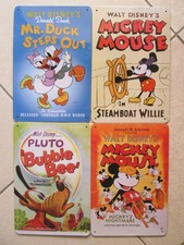 LOTTO 4 TARGHE IN LATTA "WALT