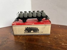 Carro pianale C MP con serbatoi Rivarossi H0. Anni 50/60. Lungo 12 cm. e alto 4