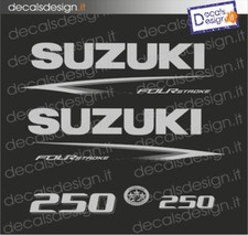 Adesivi motore marino fuoribordo Suzuki 250 cv four stroke 2022 stickers