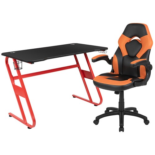 Scrivania gaming rossa sedia - gaming,